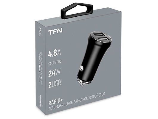 Зарядное устройство TFN 2USB 4.8A black (TFN-CCRPD03)